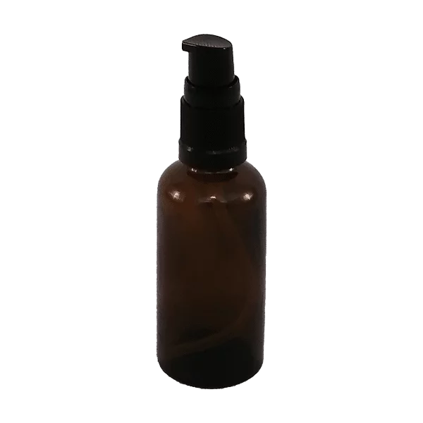 50ml thick amber glass bottle with pump