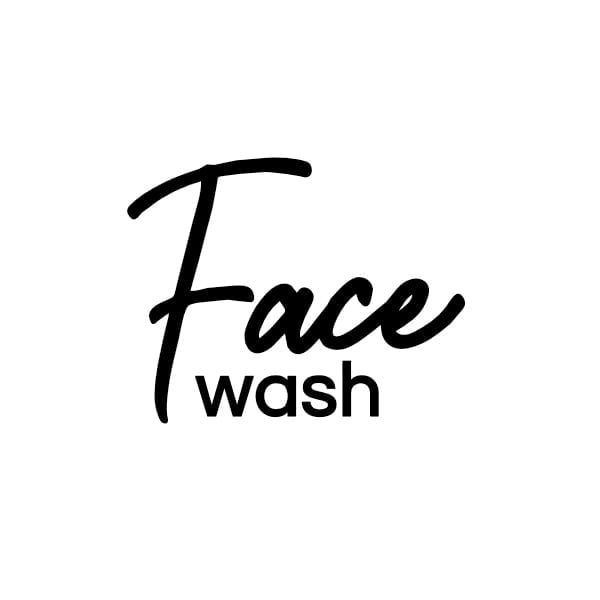 Face Wash Vinyl Label