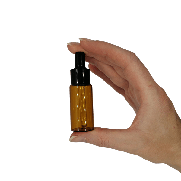 Holding 15ml Amber Glass Dropper Bottle
