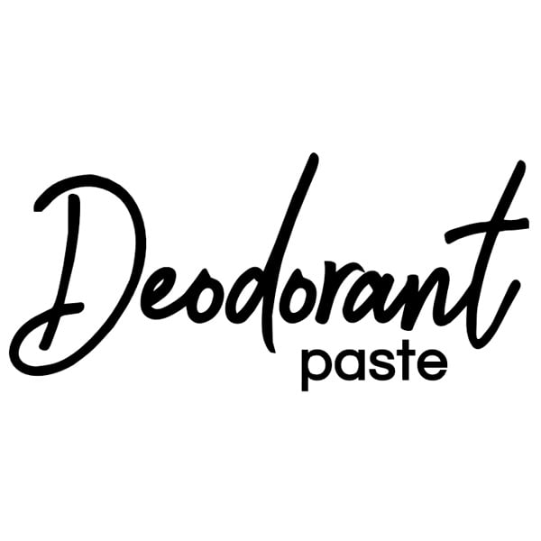 Deodorant Paste vinyl label