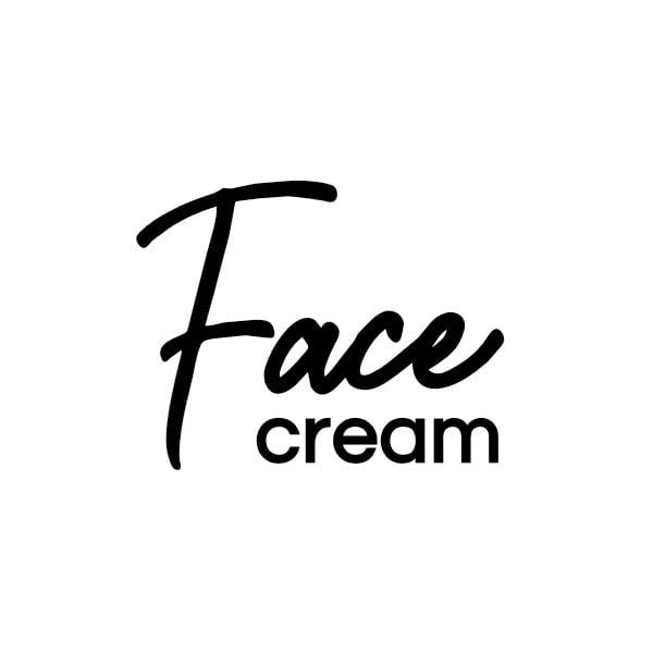Face Cream Vinyl Label